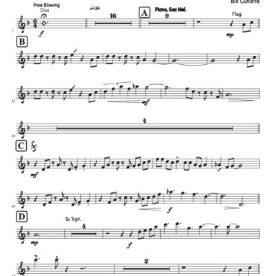 Afluencia V.2 (Download) Latin jazz printed sheet music www.3-2music.com composer and arranger Bill Cunliffe 4-4-5 instrumentation
