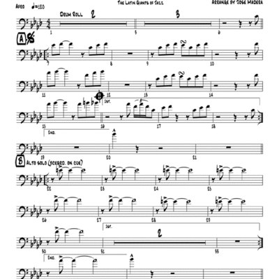 Congo Mulence (Download) Latin jazz printed sheet music www.3-2music.com composer and arranger Mario Bauza Latin big band 4-4-5 instrumentation