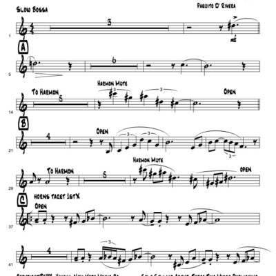 I Remember Diz V.2 (Download) Latin jazz printed sheet music www.3-2music.com composer and arranger Paquito D'Rivera 3-3-5 instrumentation