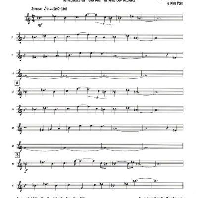 The Avid Listener (Download) Latin jazz printed sheet music www.3-2music.com composer and arranger Mike Pope big band 4-4-5 instrumentation