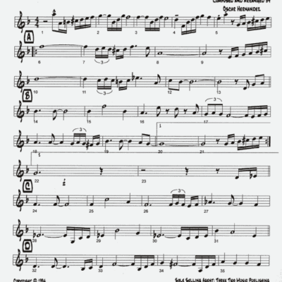 Danzón For My Father V.2 (Download) Latin jazz printed sheet music composer and arranger Oscar Hernárndez big band 4-4-5 instrumentation