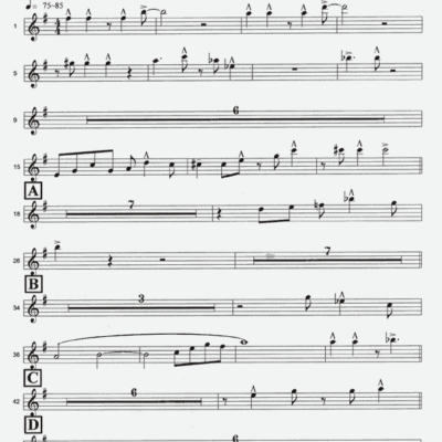 Papiro (Download) Latin jazz printed sheet music www.3-2music.com composer and arranger Michael Mossman big band 4-4-5  instrumentation