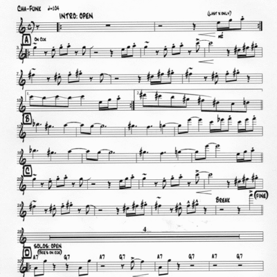 Pink V.1 (Download) Latin jazz printed big band sheet music www.3-2music.com composer Chris Washburne septet