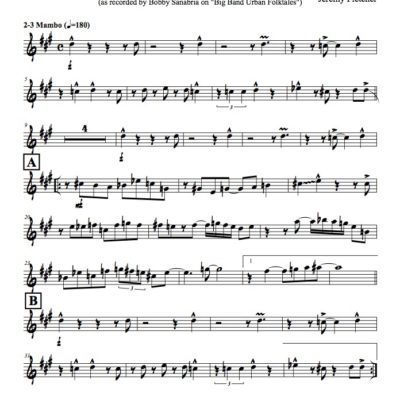 D Train (Download) Latin jazz printed sheet music www.3-2music.com composer and arranger Jeremy Fletcher big band 4-4-5 instrumentation