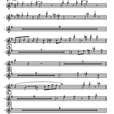 Papiro jazz printed sheet music www.3-2music.com composer and arranger Michael Mossman big band 4-4-5  instrumentation   bossa rhythm