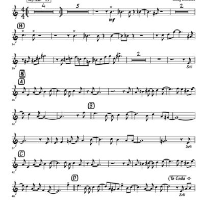 Chacho V.2 (Download) Latin jazz printed sheet music www.3-2music.com composer and arranger Doug Beavers big band 4-4-5 instrumentation