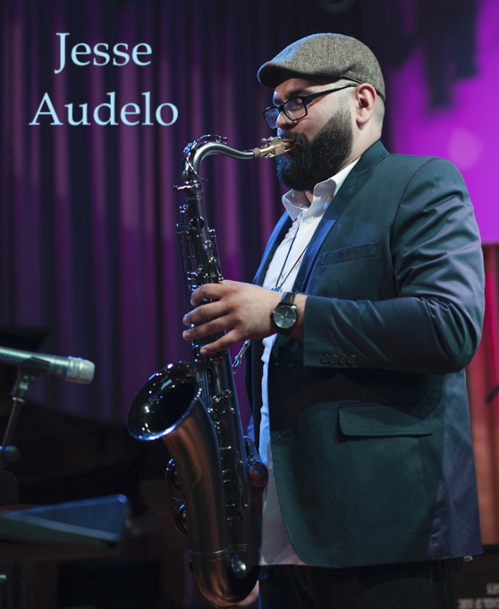 Jesse Audelo playing sax