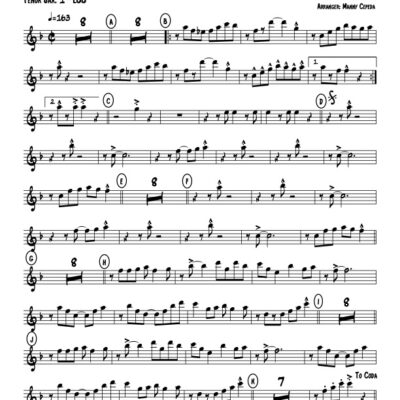 2-3 Son tenor 1 (Download) Latin jazz printed sheet music www.3-2music.com composer and arranger Manny Cepeda little big band instrumentation
