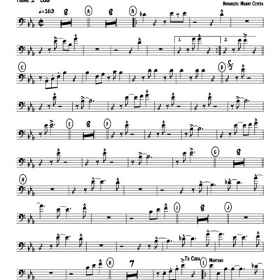 2-3 Son trombone 1 (Download) Latin jazz printed sheet music www.3-2music.com composer and arranger Manny Cepeda little big band instrumentation