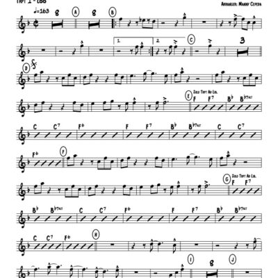 2-3 Son trumpet 1 (Download) Latin jazz printed sheet music www.3-2music.com composer and arranger Manny Cepeda little big band instrumentation