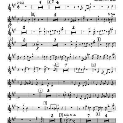 A Puerto Rico trumpet 2 (Download) Latin jazz printed sheet music www.3-2music.com composer Manny Cepeda little big band instrumentation