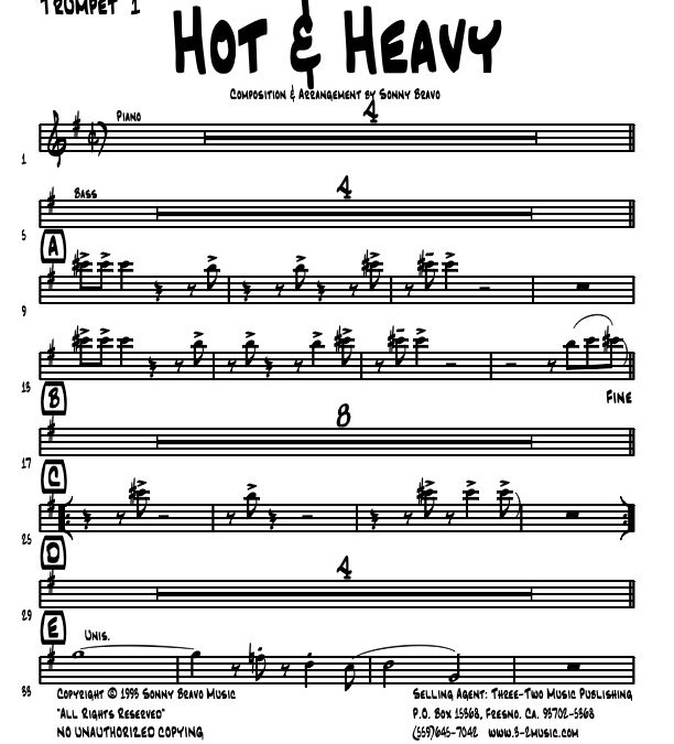 Hot & Heavy – Trumpet 1 (Download)