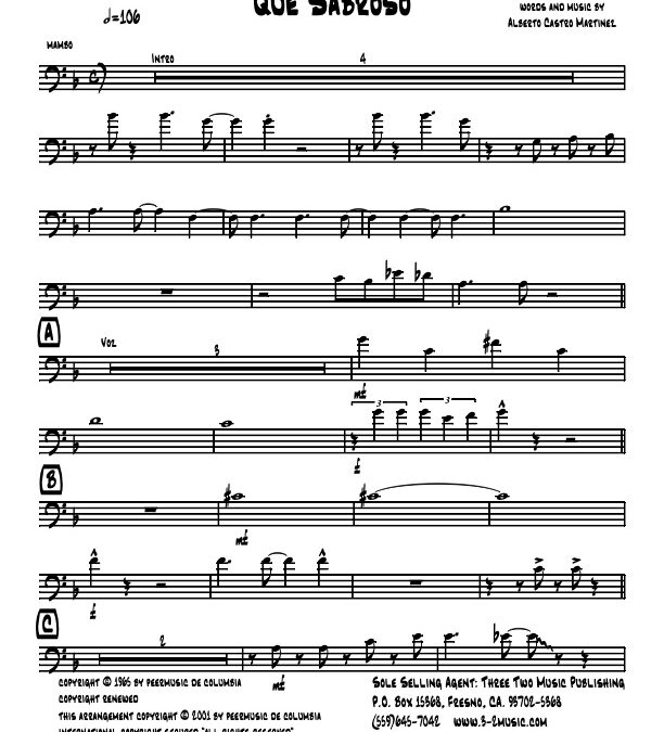 Que Sabroso – Trombone (Download)