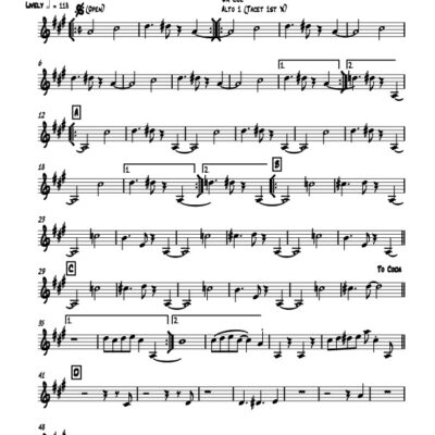 Super Muma baritone (Download) Latin jazz printed sheet music www.3-2music.com composer and arranger Enrique Fernandez combo (quartet)