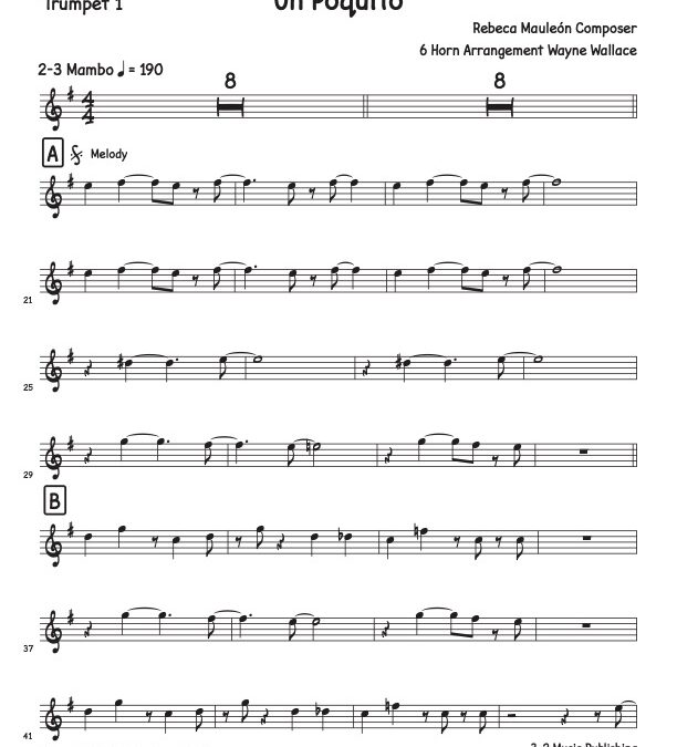 Un Poquito – Trumpet 1 (Download)