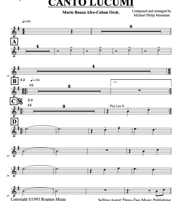 Canto Lucumi – Trumpet 2 (Download)