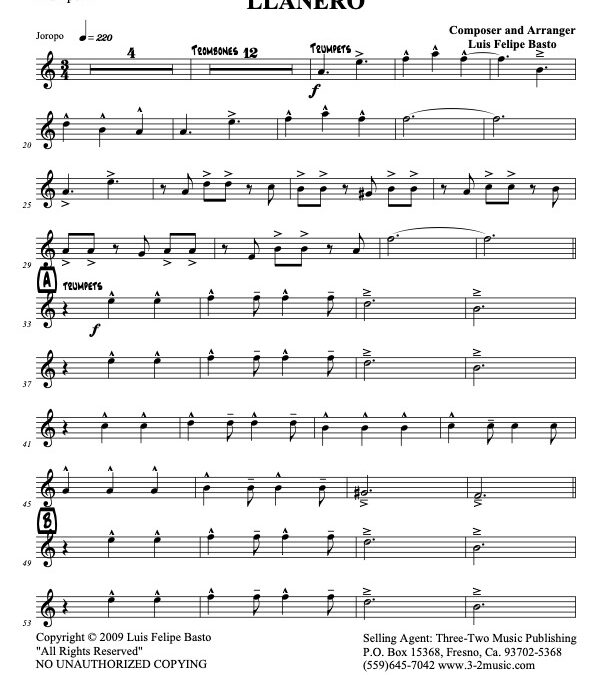 Llanero – Trumpet 2 (Download)