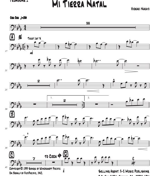 Mi Tierra Natal – Trombone 1 (Download)