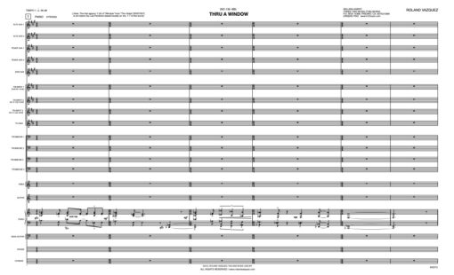Thru A Window score (Download) Latin Jazz printed sheet music www.3-2music.com composer and arranger Roland Vazquez big band 4-4-5 instrumentation
