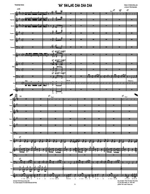 "Ah" Bailar Cha Cha Cha score (Download) Latin jazz printed sheet music www.3-2music.com composer and arranger Wayne Wallace little big band