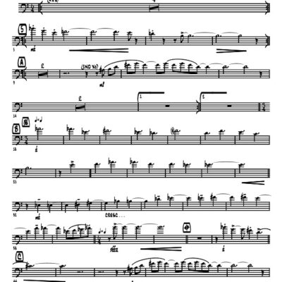 Afro Green trombone 1 (Download) Latin jazz printed sheet music www.3-2music.com composer and arranger Dave Samuels big band 4-4-5 instrumentation