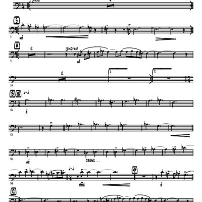 Afro Green trombone 3 (Download) Latin jazz printed sheet music www.3-2music.com composer and arranger Dave Samuels big band 4-4-5 instrumentation
