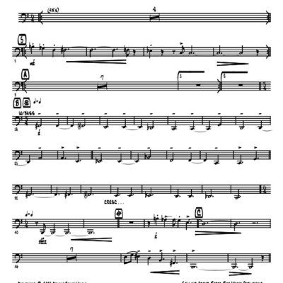 Afro Green trombone 4 (Download) Latin jazz printed sheet music www.3-2music.com composer and arranger Dave Samuels big band 4-4-5 instrumentation