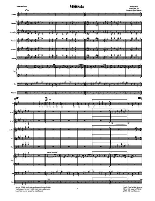 Ariñañara score (Download) salsa printed sheet music www.3-2music.com composer and arranger Chano Pozo combo (salsa) instrumentation