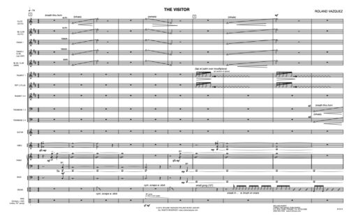 The Visitor score (Download) Latin jazz printed sheet music www.3-2music.com composer and arranger Roland Vazquez big band 4-4-5 instrumentation