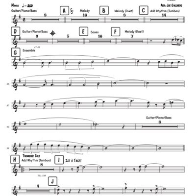 Joy To The World V.2 (Download) Latin jazz printed sheet music www.3-2music.com composer and arranger Joe Gallardo big band (4-4-5) instrumentation